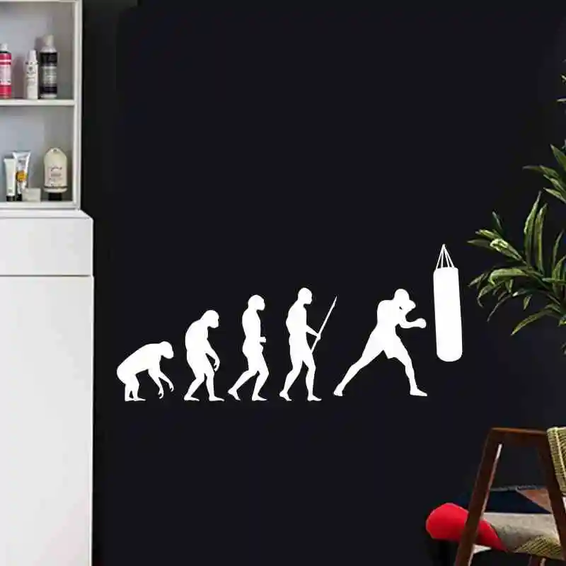 Evolution Boxing Настенная Наклейка Kick Boxer Play перчатки Бесплатные боевые постеры