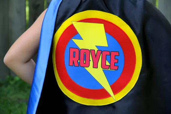 FULL NAME - Custom Boy birthday present - Personalized Superhero Cape - Any name - Lots of colors - Superhero party