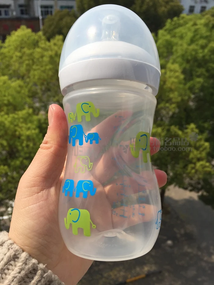 AVENT натуральная бутылочка для кормления Avent бутылочки с широким горлышком 1 м+/9 унций 260 мл слон