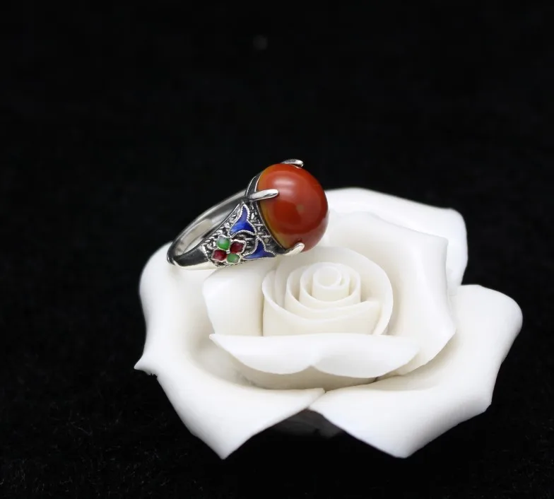 100% Стерлинговое Серебро цветное Ювелирное кольцо пустая форма 11*13 мм