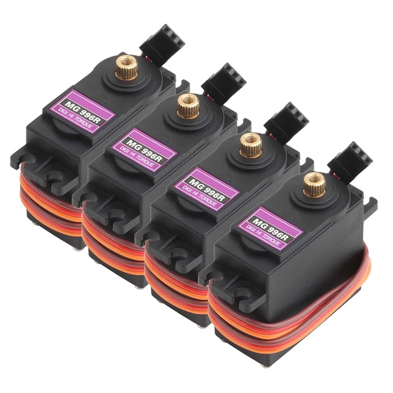

4 шт. MG996R 55g металлический зубчатый крутящий момент цифровой сервопривод 15 кг для RC вертолета автомобиля робота OEM