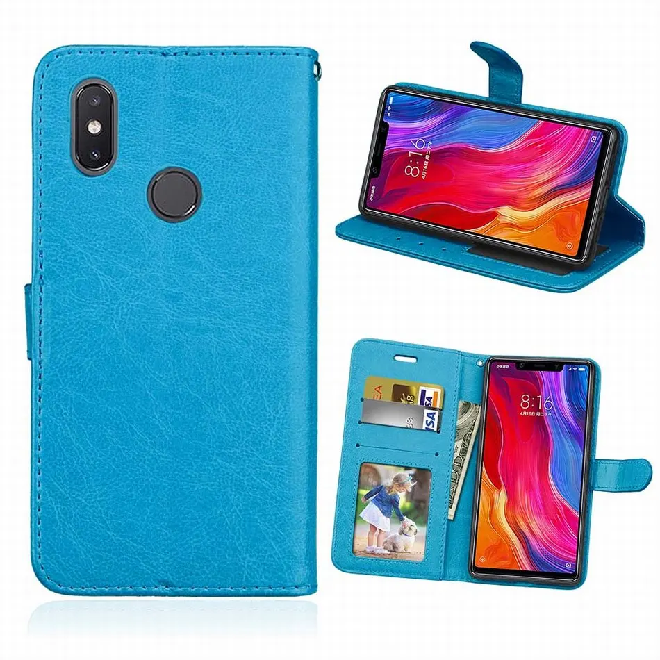 Простой чехол из искусственной кожи для Xiaomi Play 8SE 8 Lite Max 3 Mix 2 S Poco F1 Redmi 6A 6 Note 7 5 Pro Y2 S2 простой чехол для телефона E08G