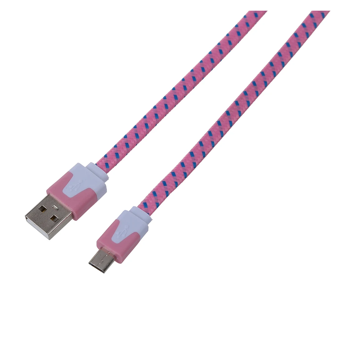 SCLS 3 м/10Ft нейлоновая сетка ткань Micro-USB кабель для передачи данных розовый |