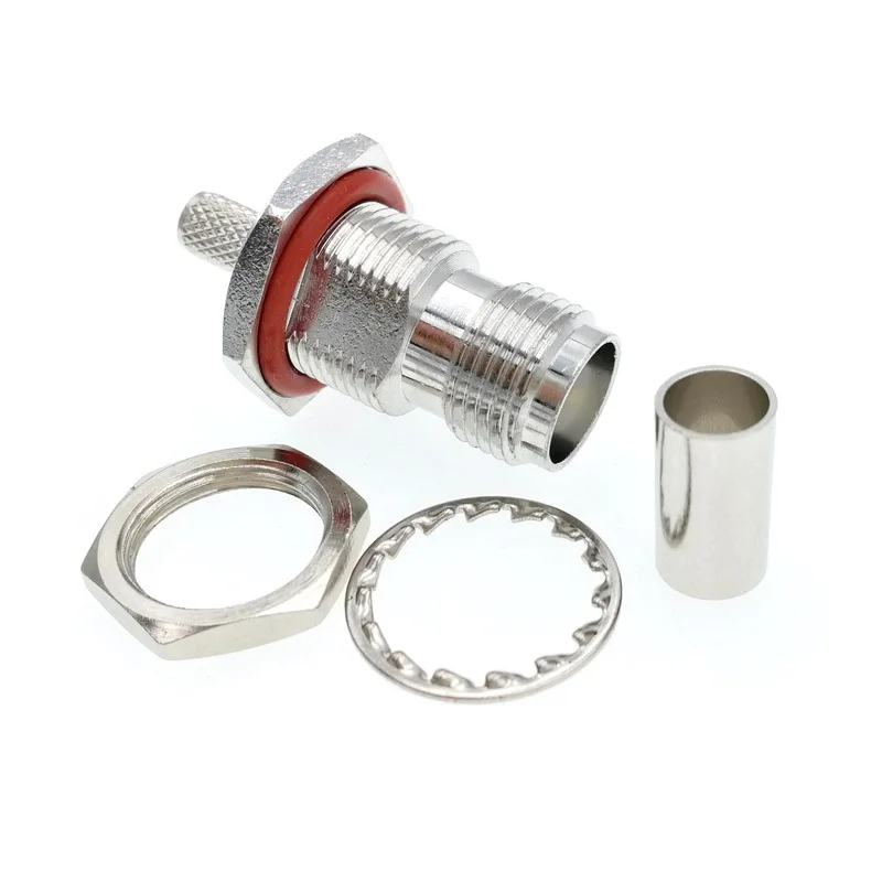 

10 шт. TNC гнездо гайка переборка RF разъем для RG58 RG142 LMR195 RG400