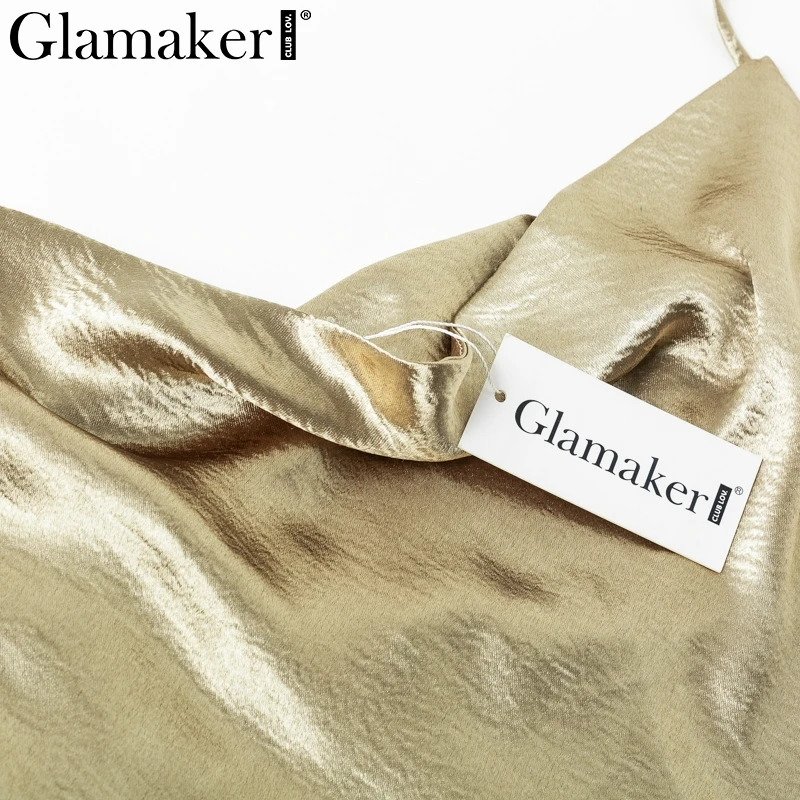 Glamaker, сатиновое, золотое, с открытой спиной, сексуальное, облегающее, длинное платье, женское, летнее, на шнуровке, белое, для вечеринки, элегантное, женское, макси, для клуба, Пляжное Платье