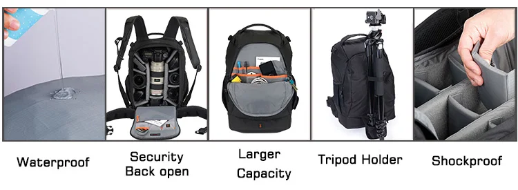 Gopro Lowepro Flipside 400 AW Цифровая зеркальная камера Фото Сумка Рюкзаки с погодным покрытием водонепроницаемый