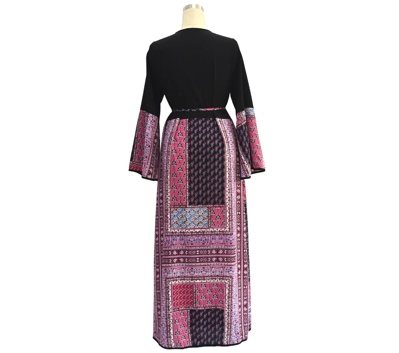 Платье женское длинное с принтом элегантное скромное мусульманское платье