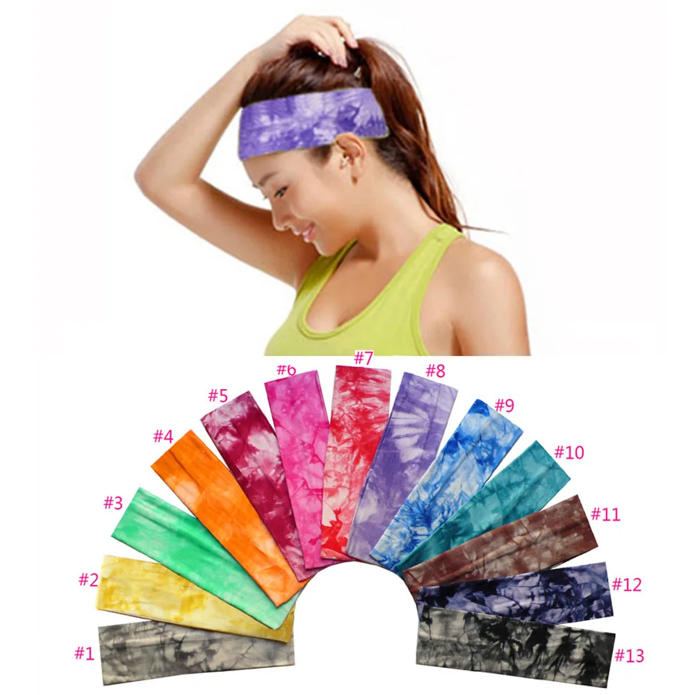 1pcs yoga elastic hair band Sweat sports fitness print headband Fitness running hairband sweat-absorbent non-slip | Спорт и
