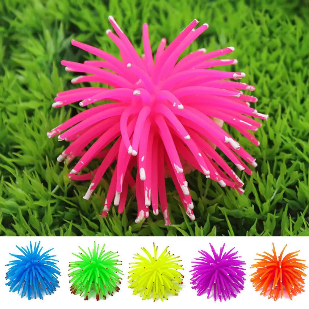 MeterMall Aquarium Supplies Swing Tank Decorations mini Simulation Sea Urchin Ball 6 colors | Дом и сад