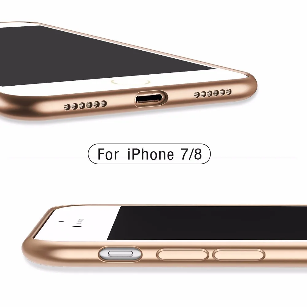 Роскошный чехол ROHDEA для iPhone X Ультратонкий Мягкий iPhone5 5S SE 6 6S 7 8 Plus из ТПУ |