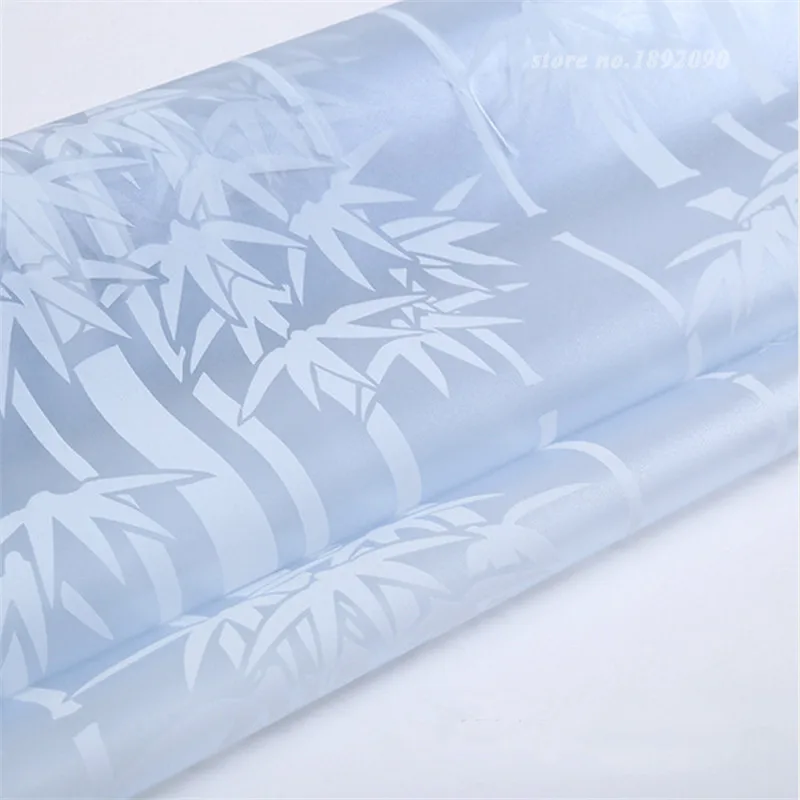 Непрозрачная самоклеящаяся оконная пленка из ПВХ с рисунком бамбука 45*200 см/17 7*78 8