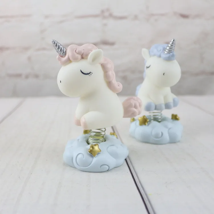 1PC Cartoon Enamel Unicorn Vehicle Ornaments Baking Cake for Children's Gifts MO 010 | Дом и сад