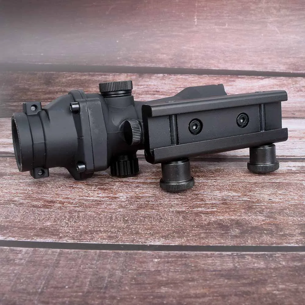 Охотничий прицел ACOG 1X32 тактический Красный Зеленый точечный прицел с подсветкой Оптический прицел с 20 мм Рельсом для страйкбола пистолет