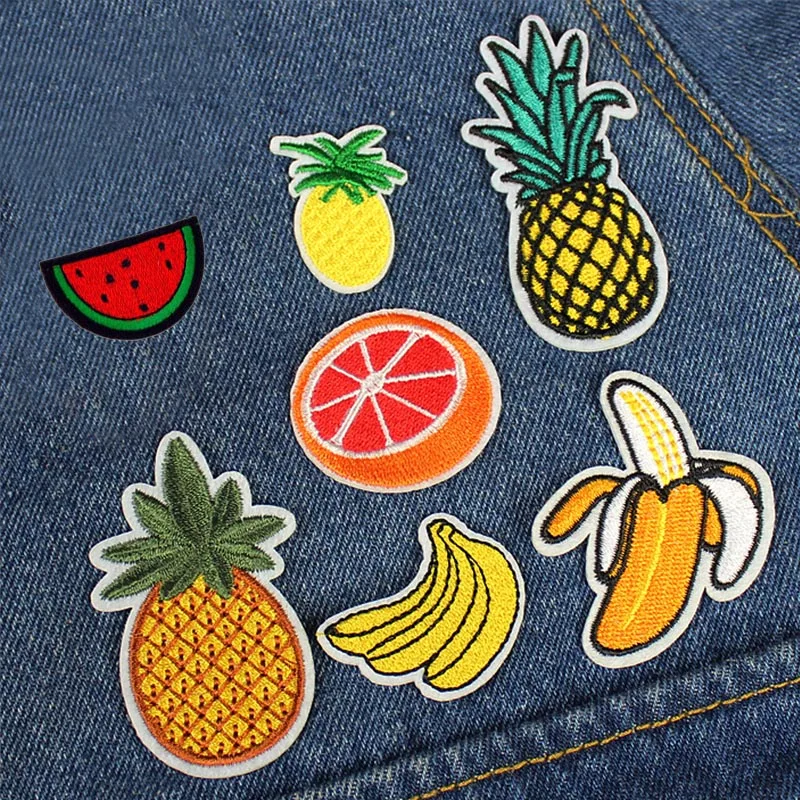 Распродажа 1 шт. много дополнительных вышитых фруктов железная наклейка патчи