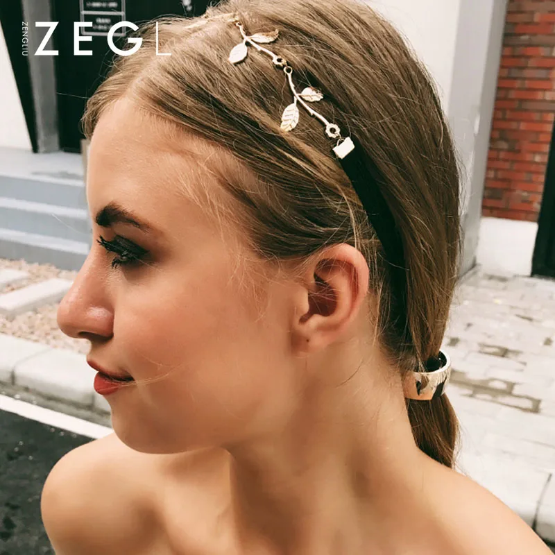 Женская простая заколка для волос ZEGL Корейская тиара элегантные аксессуары |