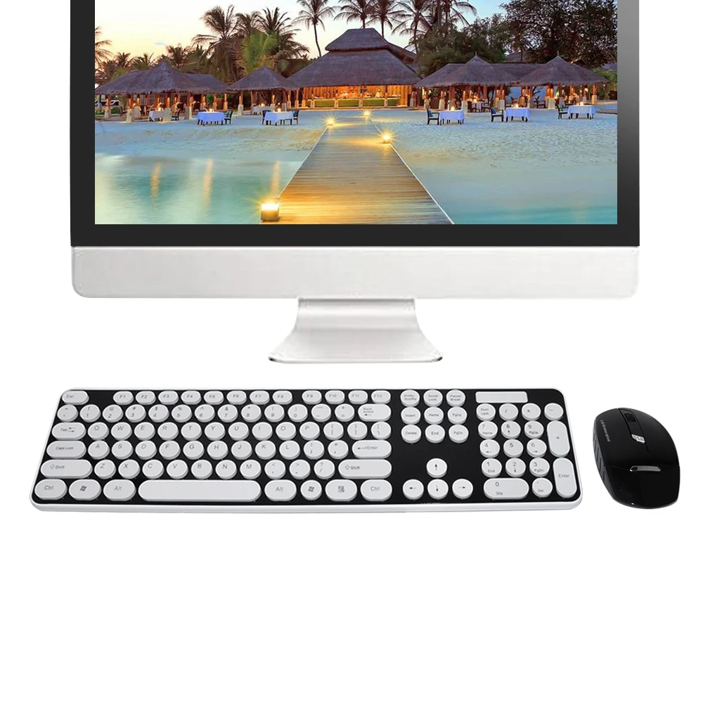 DeepFox 2.4G USB Wireless Keyboard Mouse Combo Mute Mice Keypad Kit Set Multimedia keys For Desktops Laptops Drop Shipping | Компьютеры и