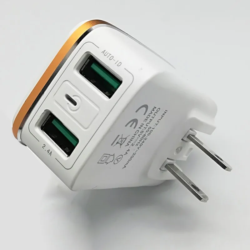 10 шт. Высокое качество Новый 2.4 дуплекс USB для зарядки ЕС США Великобритания Plug