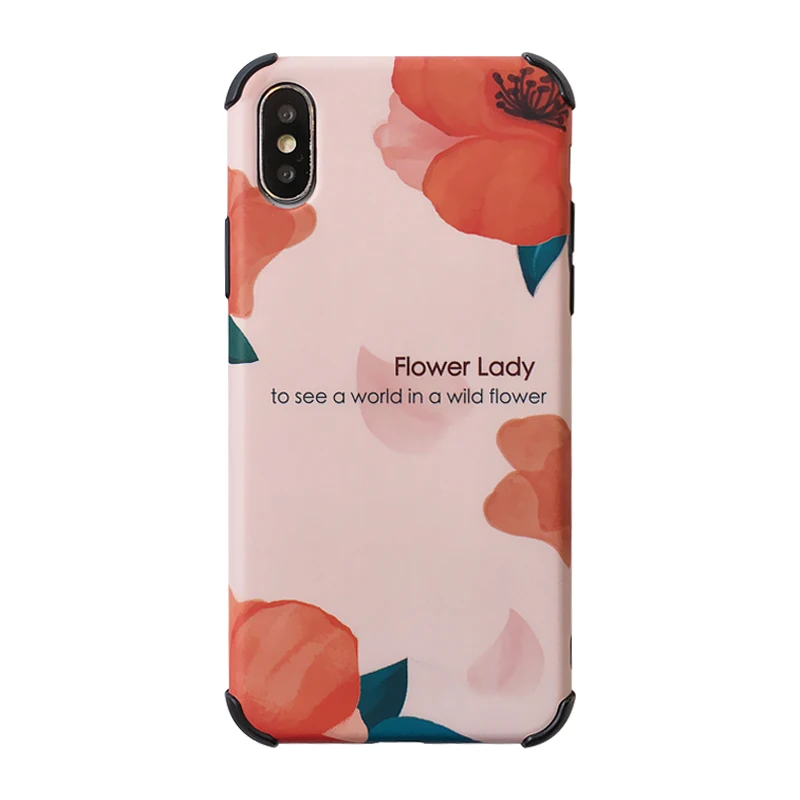 Korean style fresh floral Case for Good girlfriends iPhone X case XR XS MAX 6 Plus 6s 7 iphone 8 plus women |