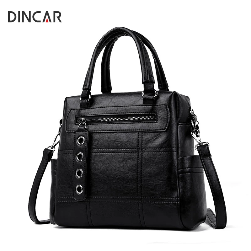 DINCAR модные женские туфли Back Pack высокое качество из искусственной кожи обратно
