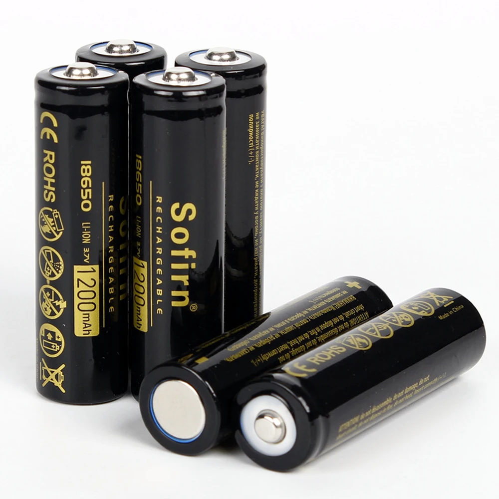 Sofirn 18650 перезаряжаемая батарея 1200mah 3 7 V литиевые батареи мощная ячейка для защиты