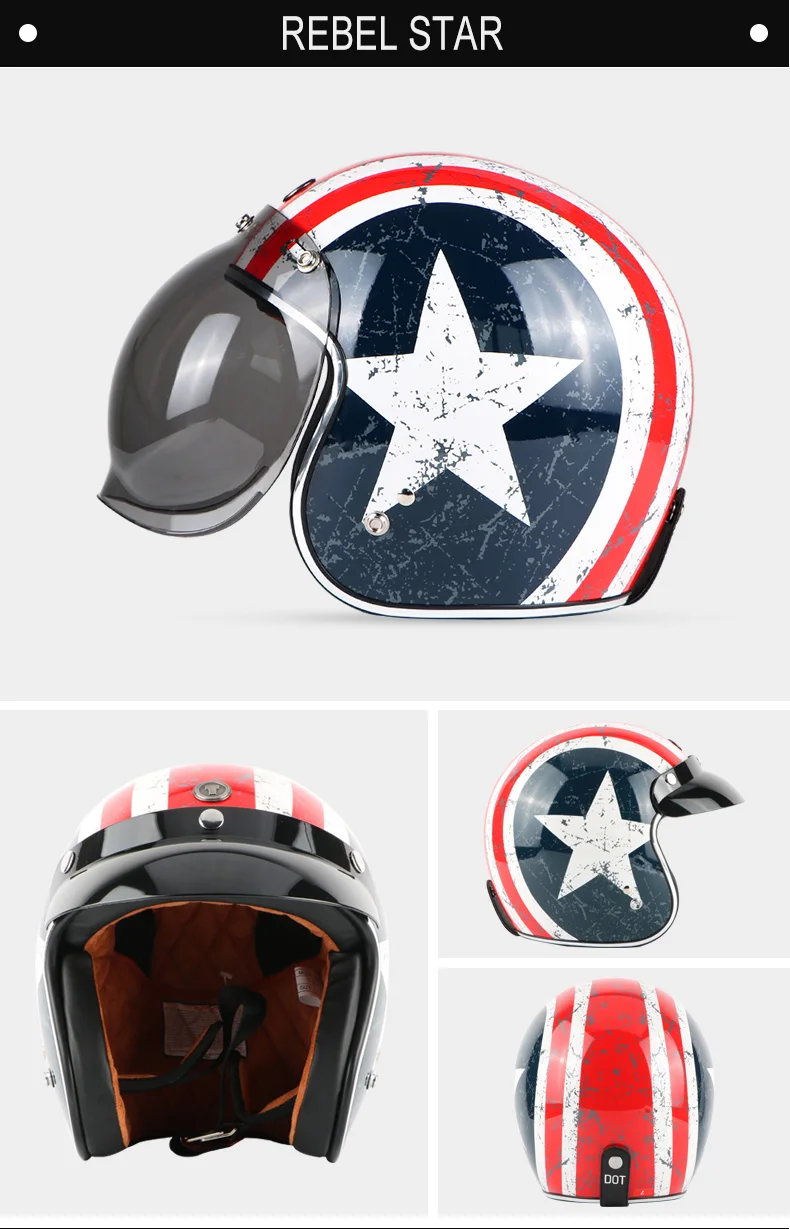 TORC moto rcycle шлем винтажный с открытым лицом пузырьковый козырек moto rbike moto cross jet Ретро шлем capacete DOT T50 moto шлем