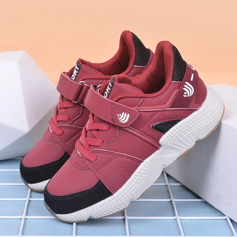 Новинка 2019 года детская спортивная обувь сезон осень зима кожаная сетчатая для