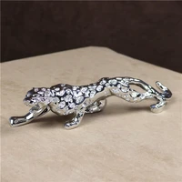 10 electroplated leopard miniature resin panther statue predator decoration gift and craft ornament embellishment accessories