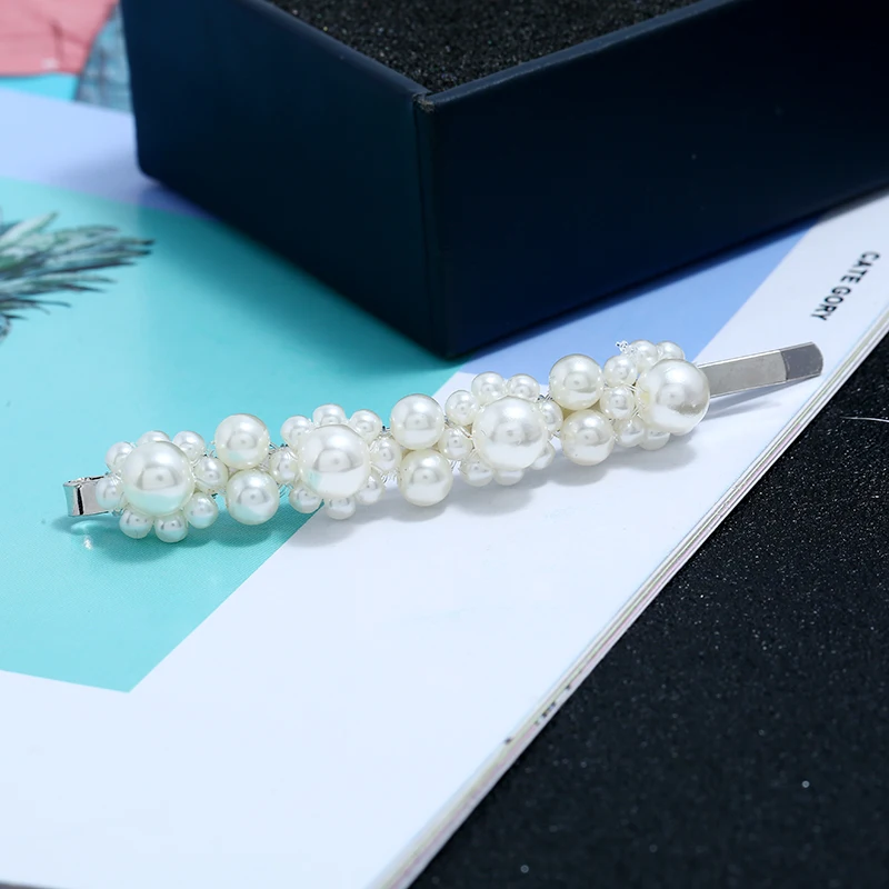 1 Pc New Fashion Female Hairpins Classic Elegant Simulated-pearl Barrettes Hair Clip Clamp Jewelry Styling Tools For Women Gift | Украшения