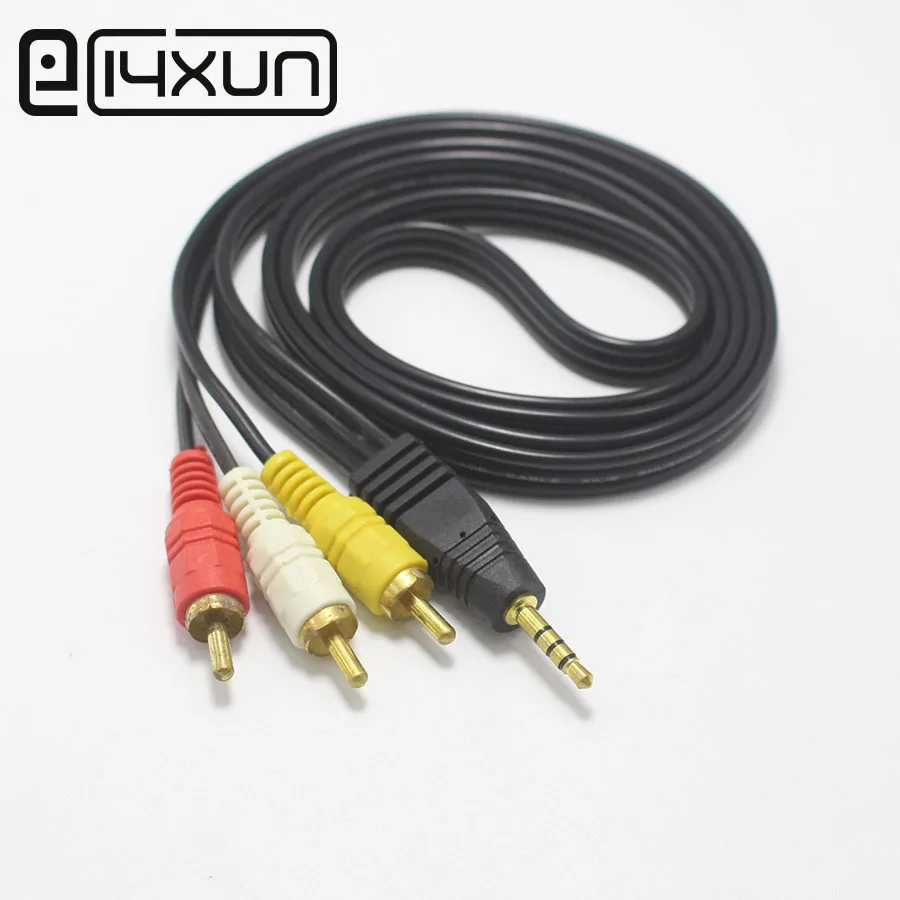 EClyxun 1 шт. 3 5 мм полюсная штепсельная Вилка для RCA штекер AV в стерео музыка аудио