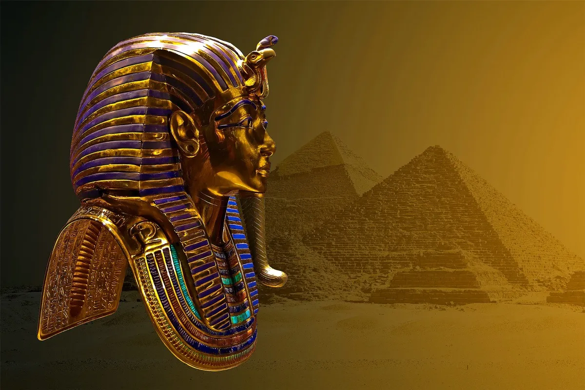 

custom canvas fabric poster Egypt Pharaoh mask Pyramid backgroud 372PFJ wall decor room decor home decoration (frame available)