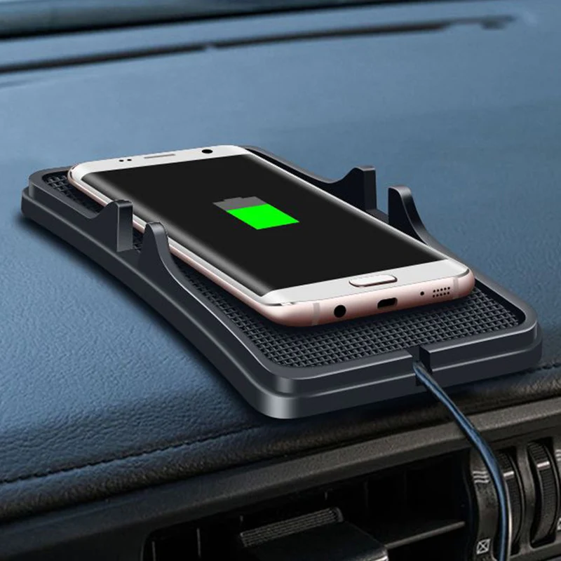 Apises автомобильное беспроводное зарядное устройство Qi для iPhone X 8 Plus быстрая