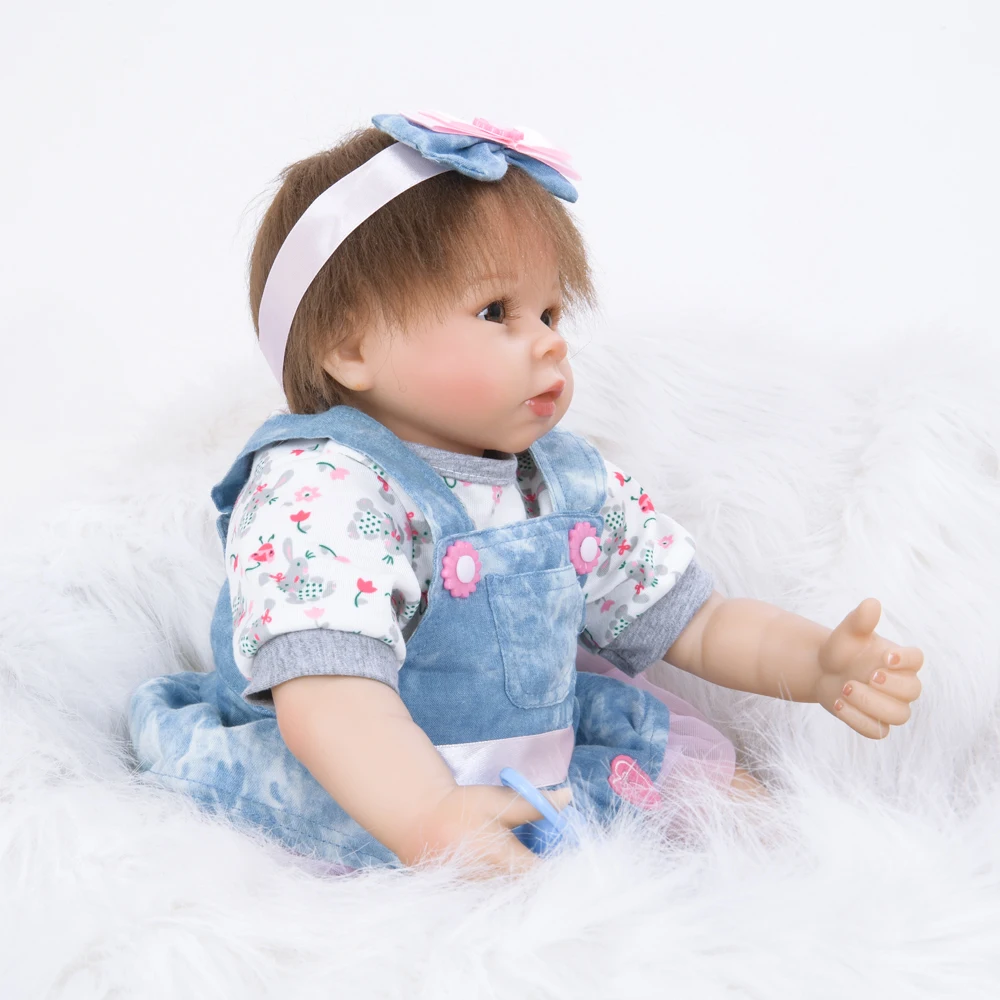 22 дюйма кукла Bebe Reborn горячая распродажа дешевые хлопковые куклы Baby для раннего