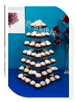 

Acrylic cake Stand for Wedding Party/High Quality 7 tier Square Acrylic Cake Stand, Plexiglass Cup Cake Stand party decorations
