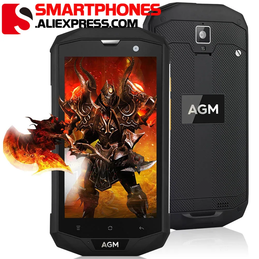 AGM A8 4G водонепроницаемый смартфон Android 7 0 экран 5 дюймов четырёхъядерный 1 2
