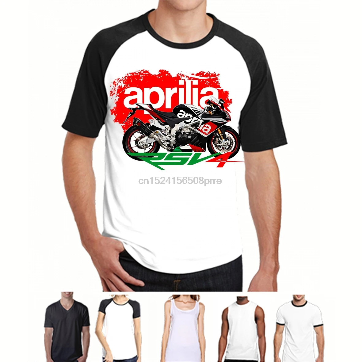 Забавная Мужская футболка белые футболки черная Aprilia RSV4Logo новая Хлопковая