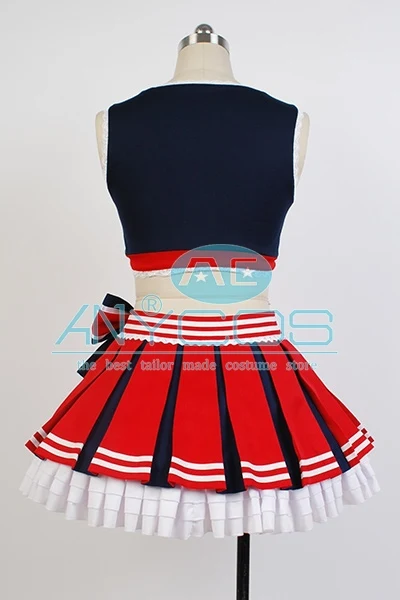 Женский костюм для косплея LoveLive Maki Nishikino униформа чирлидеров летнее платье без