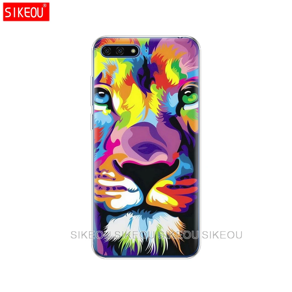 Силиконовый чехол для телефона Huawei Honor 7A PRO 7C Y5 Y6 Y7 Y9 2017 2018 Prime big lion on the stone|Бамперы| |