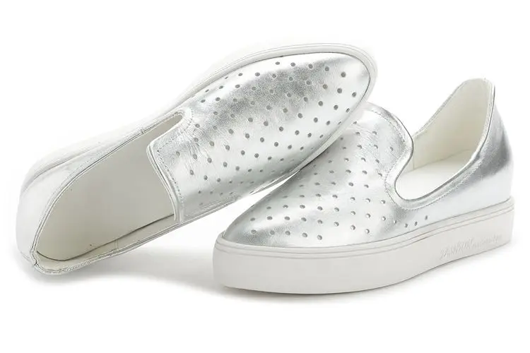 Плюс Размер 35-40 Черный Белый НАТУРАЛЬНАЯ КОЖА туфли на Платформе Обувь Женщина