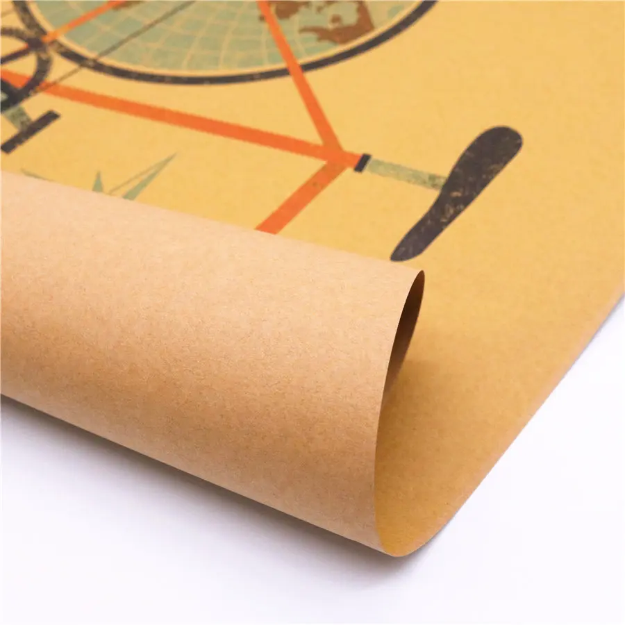Винтажный постер из крафт бумаги 45 5x31 5 см|kraft paper poster|wall stickerpaper poster |