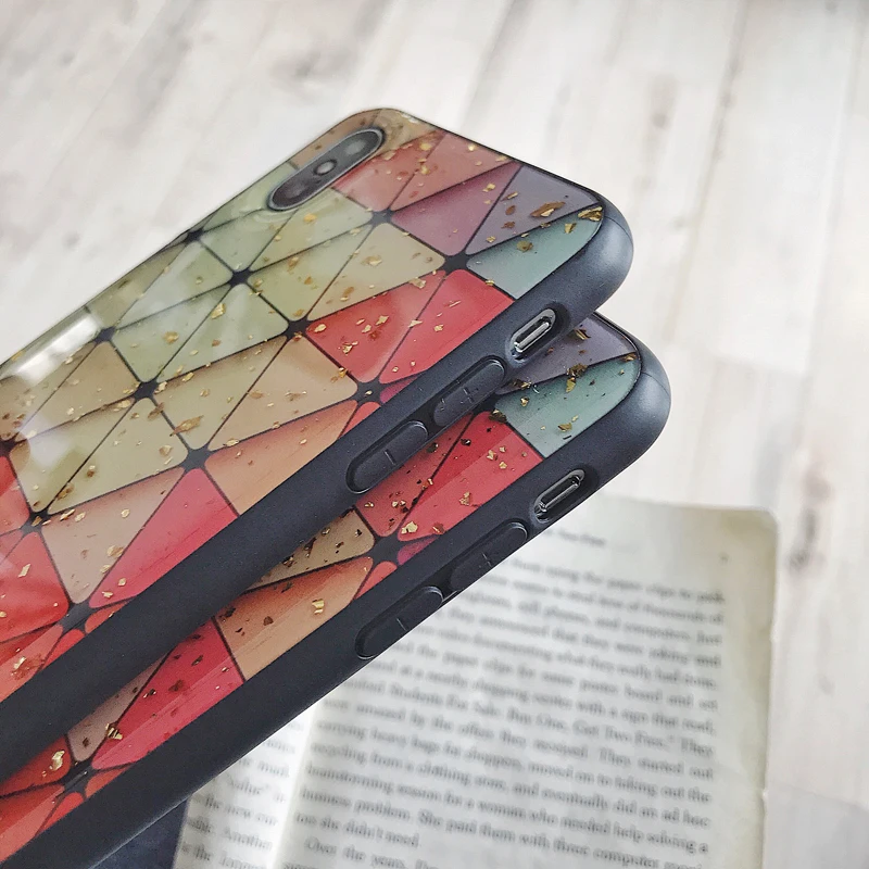 Lingge текстурный чехол для iphone 7 6 6s 8 plus X Xs max XR яркие глянцевые чехлы телефонов с