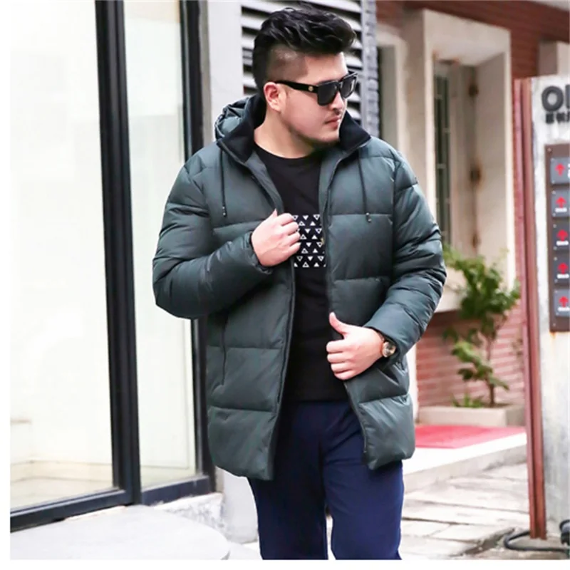 10XL 9XL новый бренд русская зима Мужская Повседневная 90% белая куртка на утином пуху