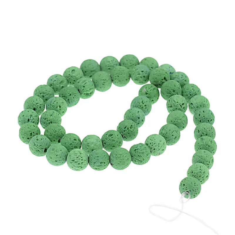 OIQUEI 1 Strand 8mm Colorful Natural Lava Stone Beads Volcanic Rock Round Loose Spacer For DIY Jewelry Bracelet Making | Украшения и