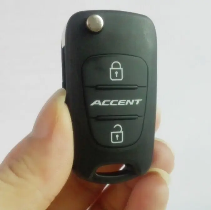 Замена 3 кнопочный раскладной чехол для ключей с логотипом Hyundai Accent пульта