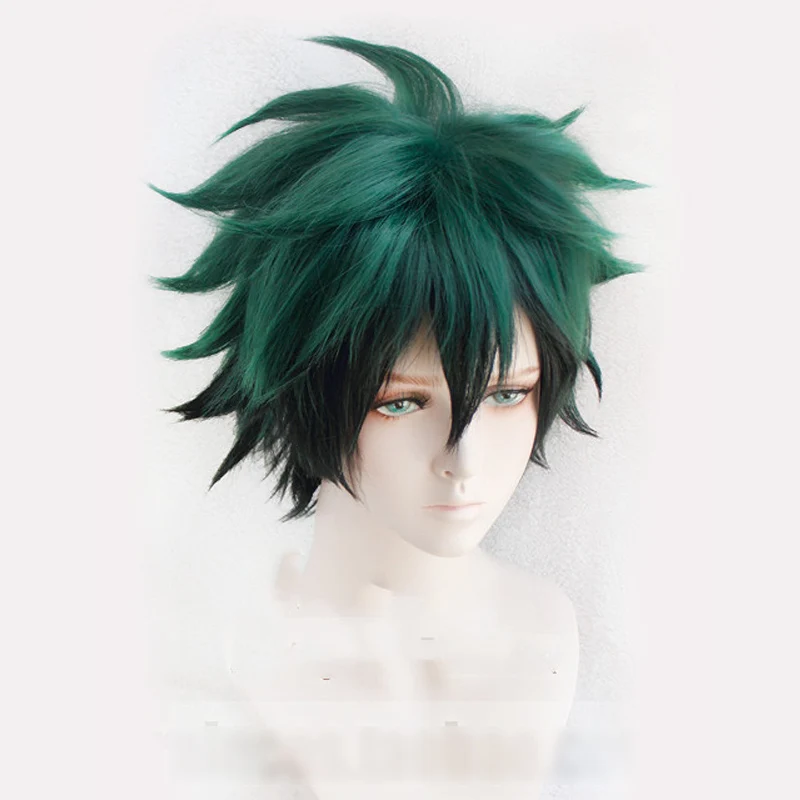My Hero Academia Izuku Midoriya Wig Boku No Hero Academia/Academy Cosplay Hair Izuku Midoriya Deku Wig Cosplay Wig With Keychain