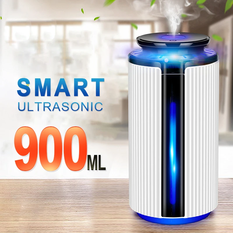 2019 New 900ML Air Humidifier Ultrasonic USB Diffuser Aroma Essential Cool Mist Purifier Oil 7 Color LED Night light ITAS3307A | Бытовая