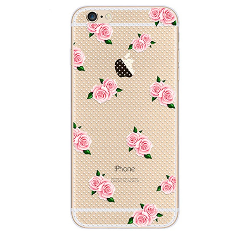 2016 Новые Моды Цветочные Случаи Телефона Для Iphone 6 s 7 плюс задняя Крышка Защитная