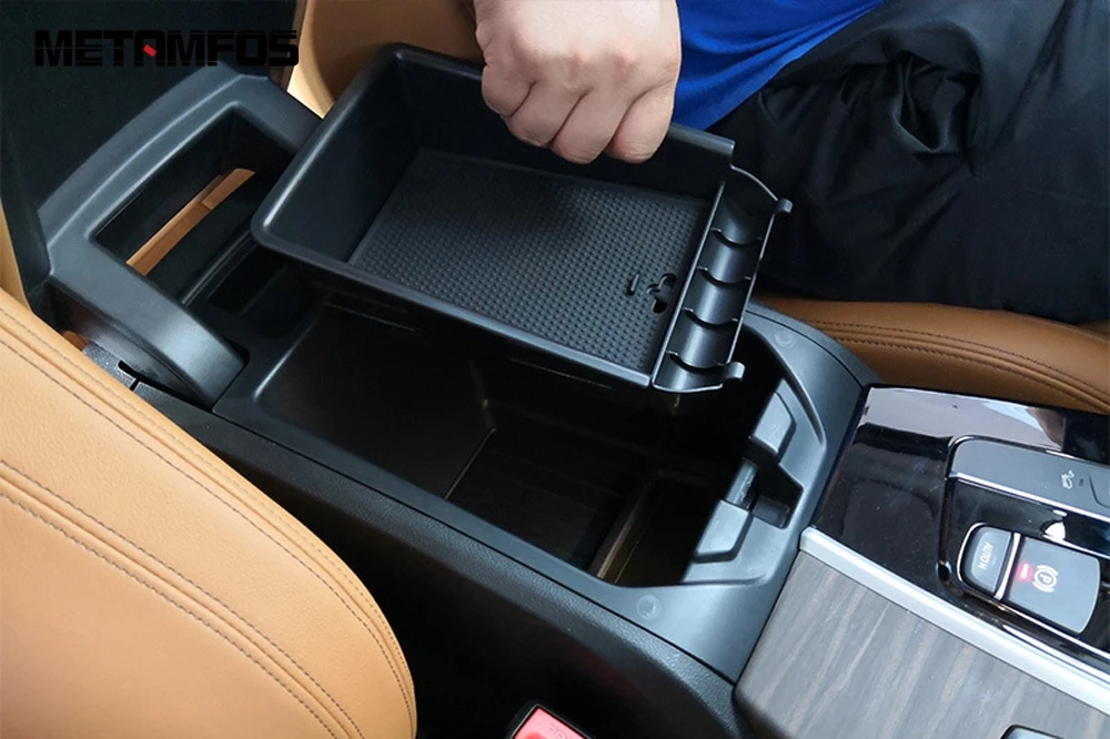 For BMW X3 X4 2018 2019 Inner Accessories Middle Control Armrest Box Stroage Case Cover Trim Locker Container Car Styling Parts |