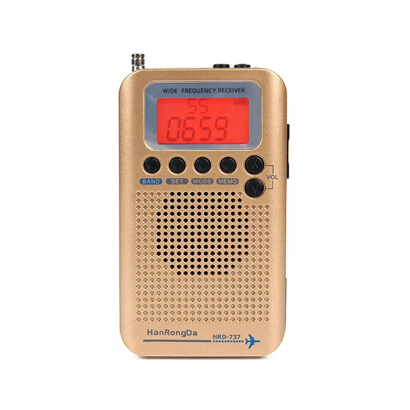 Оранжевый Авиационный диапазон радио кросс-кантри хобби VHF канал приема многофункциональное полнодиапазонное радио - Цвет: Оранжевый