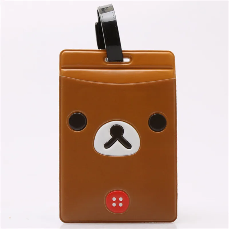 Милый мультяшный Смайл Домо Кун портативная этикетка для багажа из ПВХ