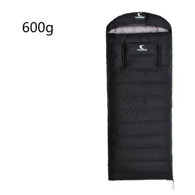 black 600g Сверхлегкий спальный мешок для кемпинга 4 сезона спальный мешок зимний спальный мешок пуховый конверт Тип Открытый Кемпинг Аксессуары - Цвет: black 600g